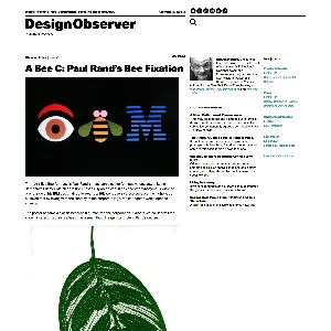 A Bee C: Paul Rand’s Bee Fixation