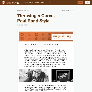 Throwing a Curve, Paul Rand Style