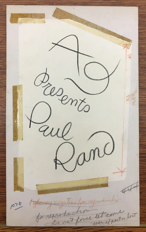 A-D Gallery Presents: Paul Rand   |   Cover sketches