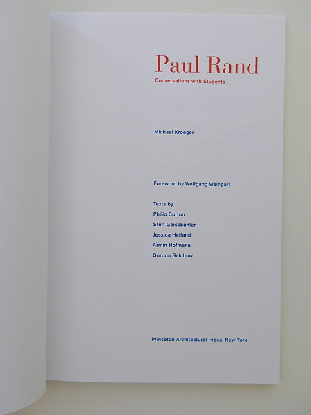 Paul Rand: Conversations with Students