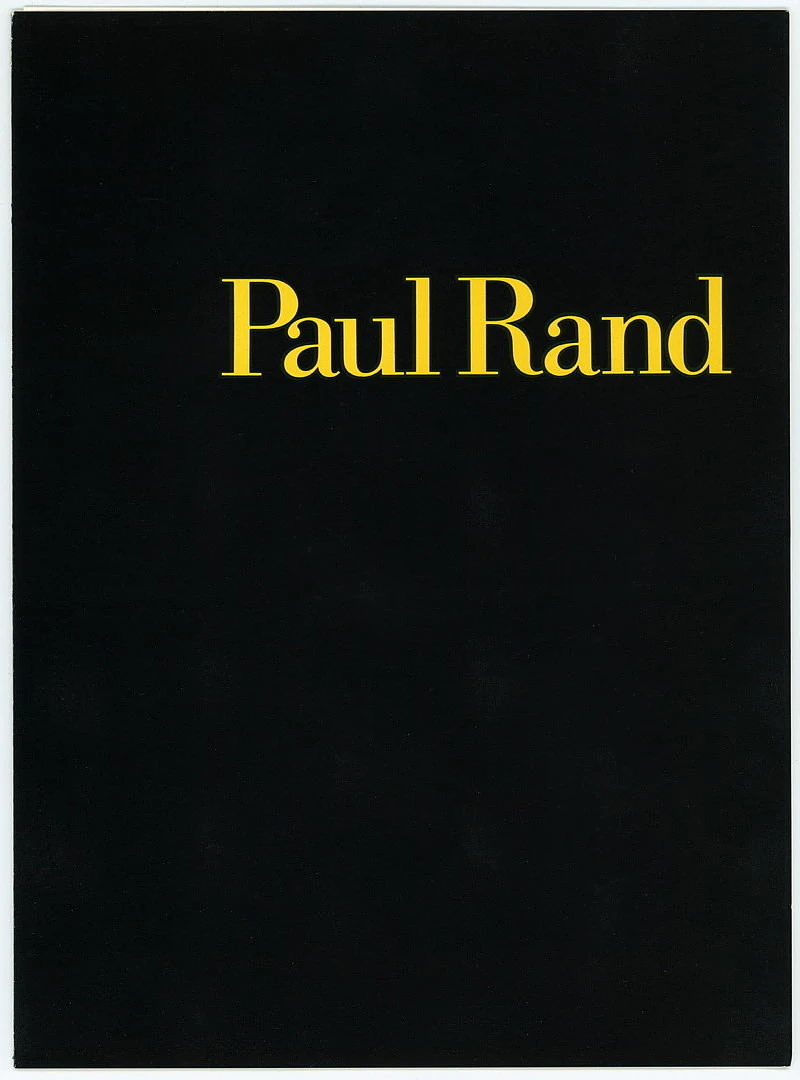 School of Visual Arts Masters Series: Paul Rand   |   Pamphlet