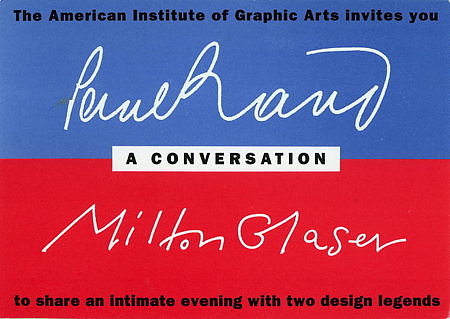 AIGA/NY Paul Rand & Milton Glaser: A Conversation