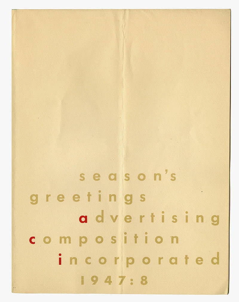 ACI (Advertising Composition Inc)   |   Christmas Card