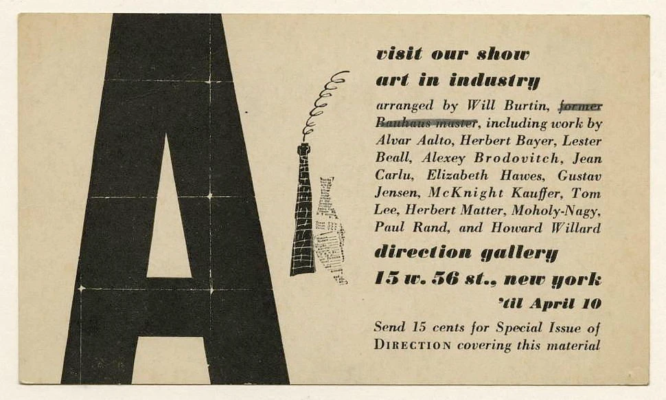 Direction Magazine   |   Art In Industry trade ad