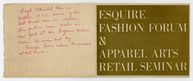 Esquire Magazine   |   Fashion Forum Program, 1937