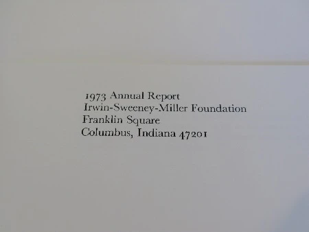 Irwin-Sweeney-Miller Foundation   |   1973 Annual Report