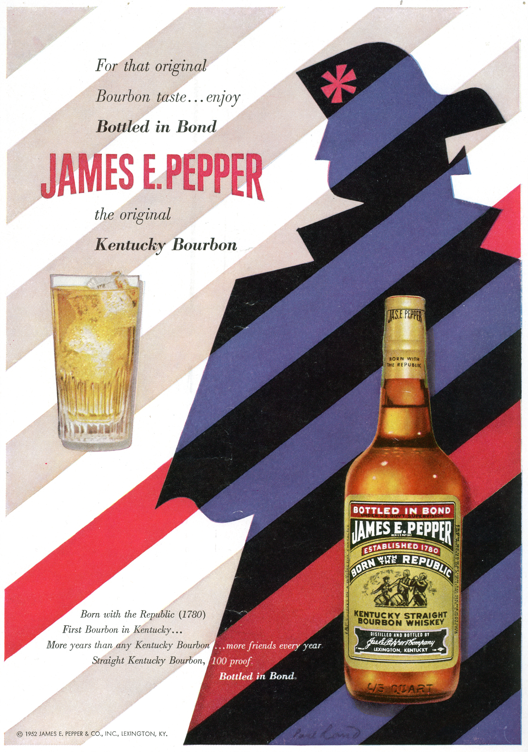 James E. Pepper Kentucky Bourbon | Paul Rand: Modernist Master 1914-1996