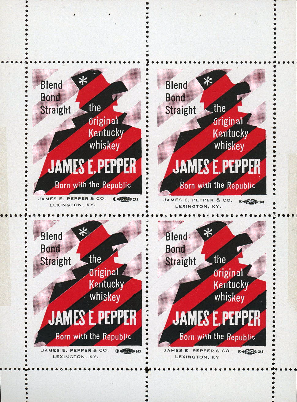 James E. Pepper Kentucky Bourbon   |   Stamps