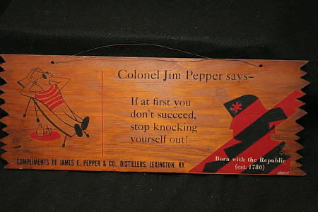 James E. Pepper Kentucky Bourbon   |   Wood Signs