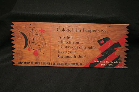 James E. Pepper Kentucky Bourbon   |   Wood Signs