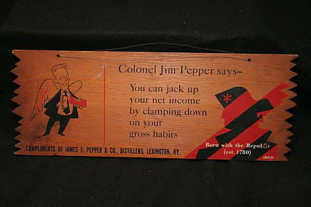 James E. Pepper Kentucky Bourbon   |   Wood Signs