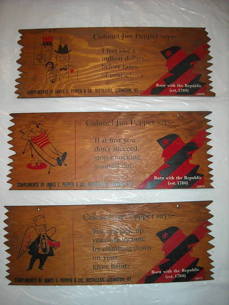 James E. Pepper Kentucky Bourbon   |   Wood Signs