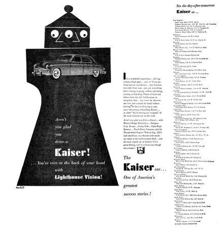 Kaiser-Frazer Automobiles   |   Advertising