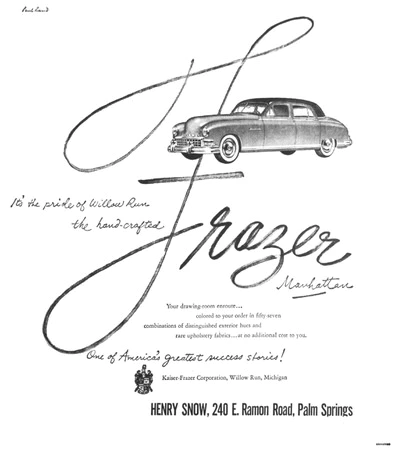 Kaiser-Frazer Automobiles   |   Advertising