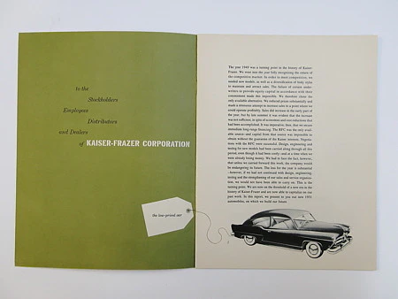 Kaiser-Frazer Automobiles   |   Annual Report, 1949