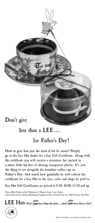 Lee Hats   |   Advertising