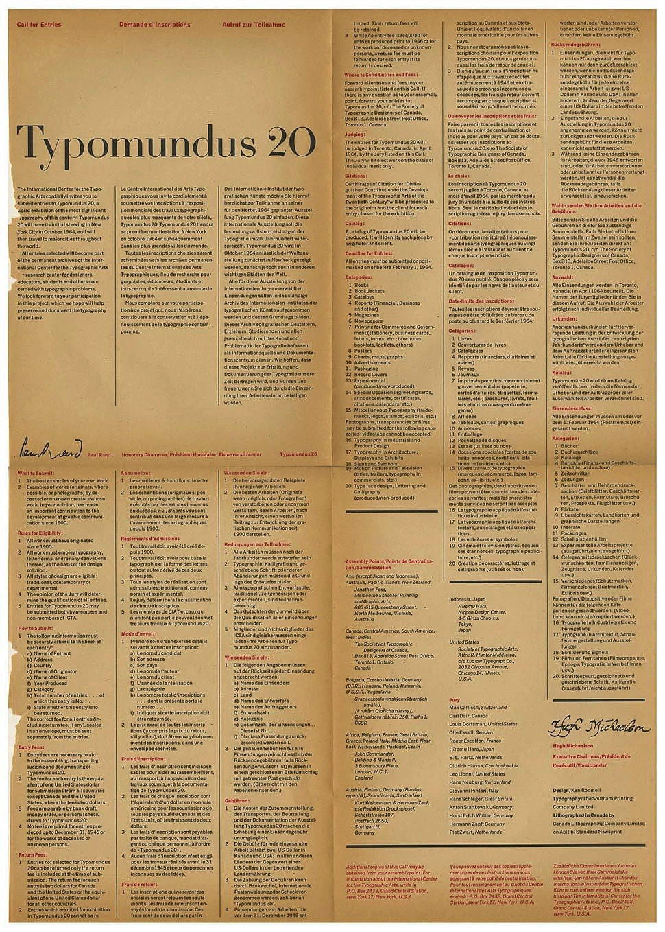 Typomundus 20   |   Call For Entries Poster