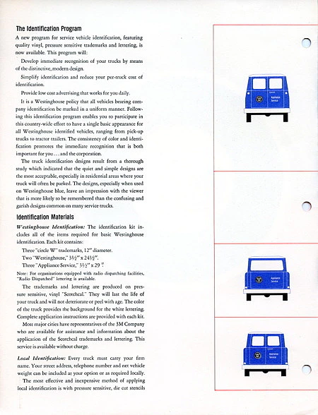 Westinghouse   |   Identity Guideline: Service Truck Identification Program