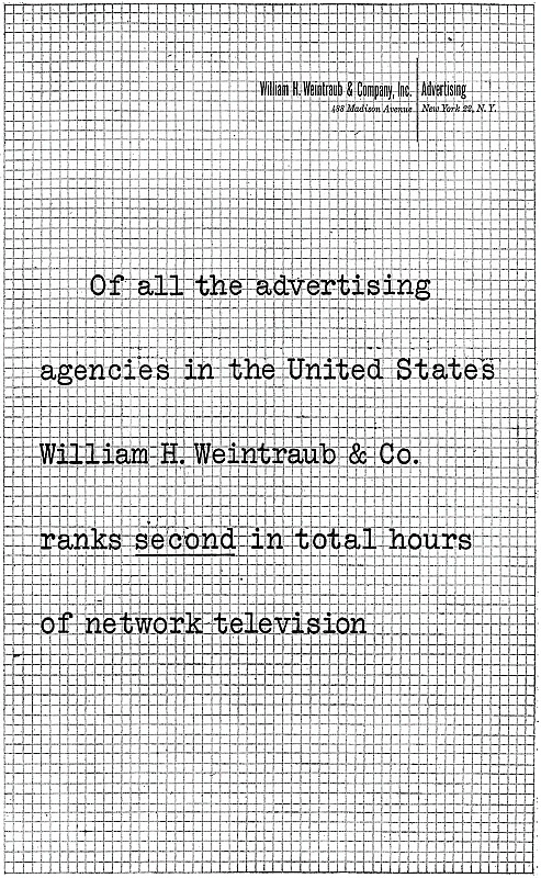 William H. Weintraub   |   Advertising