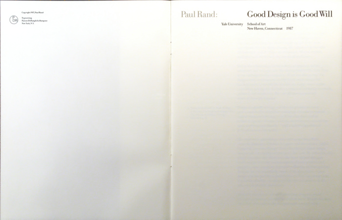 Good Design is Good Will